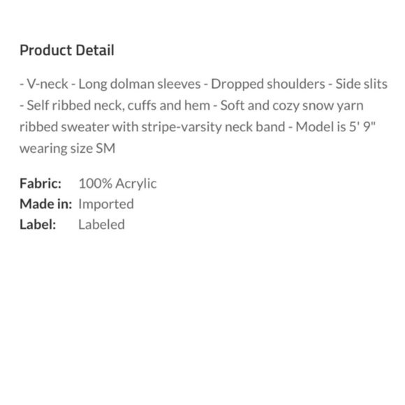 1 NEW IVORY V-NECK Sweaters VERY WARM AND great for the Christmas Holiday - Picture 4 of 4